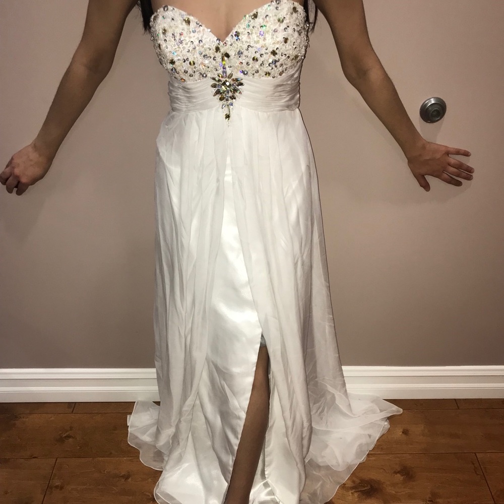 White prom dress